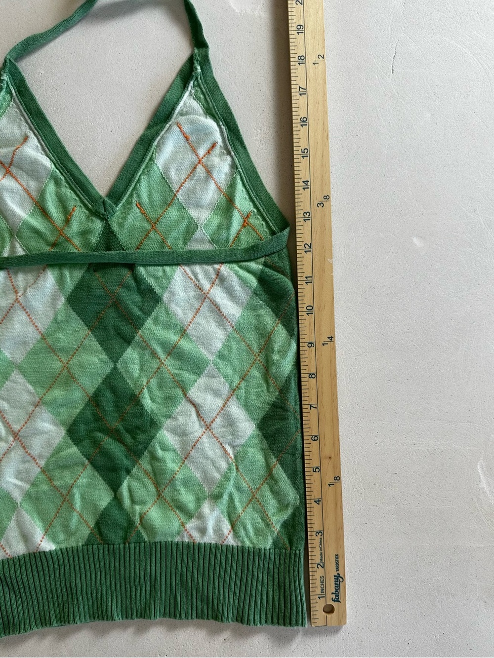 J. Crew Green Argyle Halter Knit Top - Picture 5 of 5